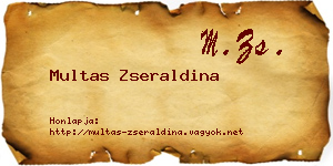 Multas Zseraldina névjegykártya